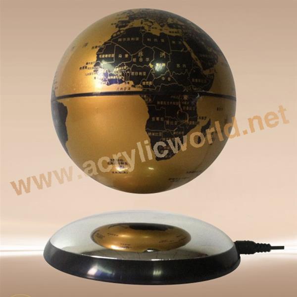 rerotating acrylic floating display shelf for globe